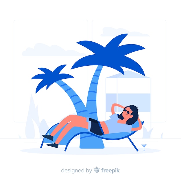 Ilustración del concepto de relajación