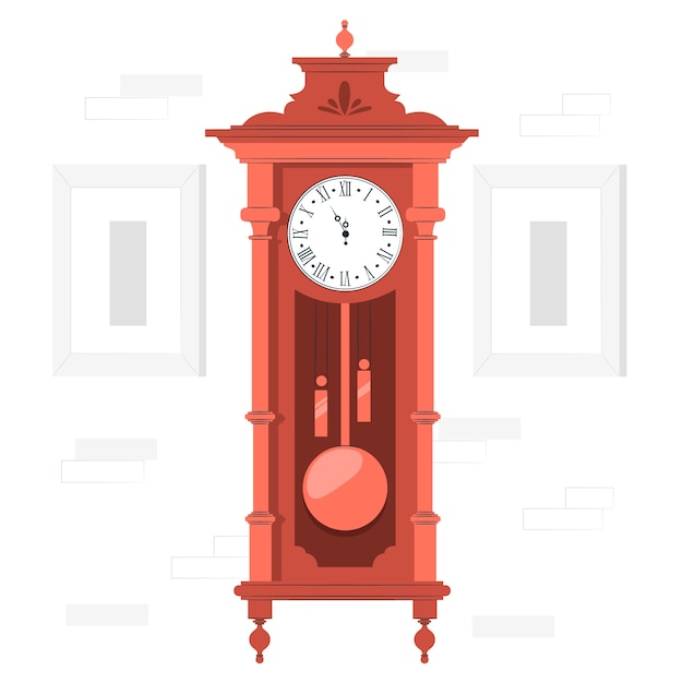 Vector gratuito ilustración del concepto de reloj antiguo