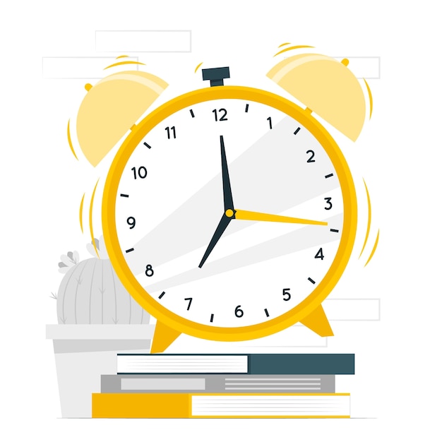 Vector gratuito ilustración del concepto de reloj despertador