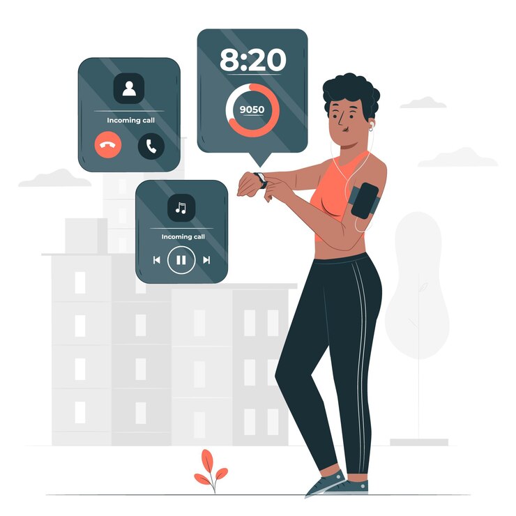 Vector gratuito ilustración del concepto de reloj inteligente