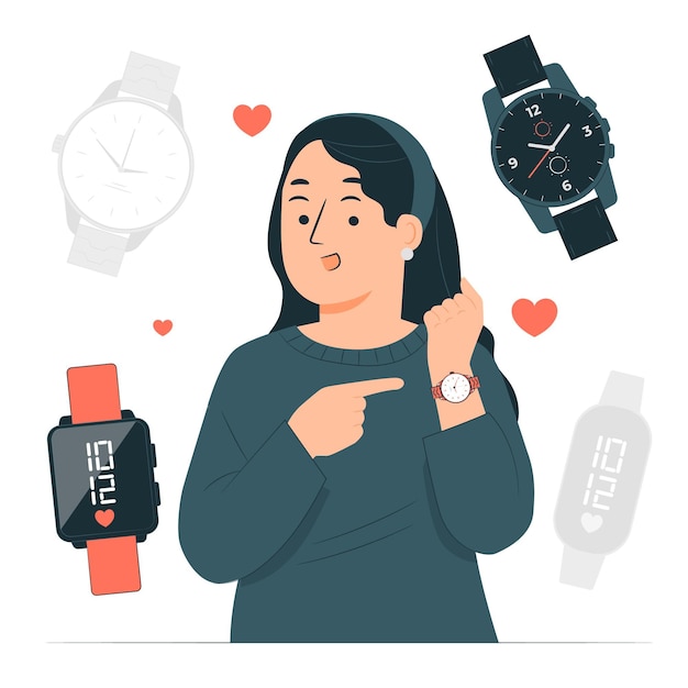 Vector gratuito ilustración del concepto de reloj de pulsera