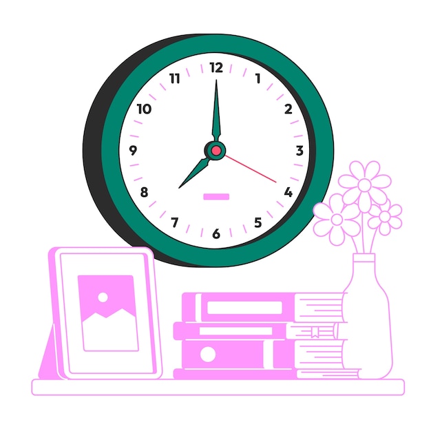 Ilustración del concepto de reloj