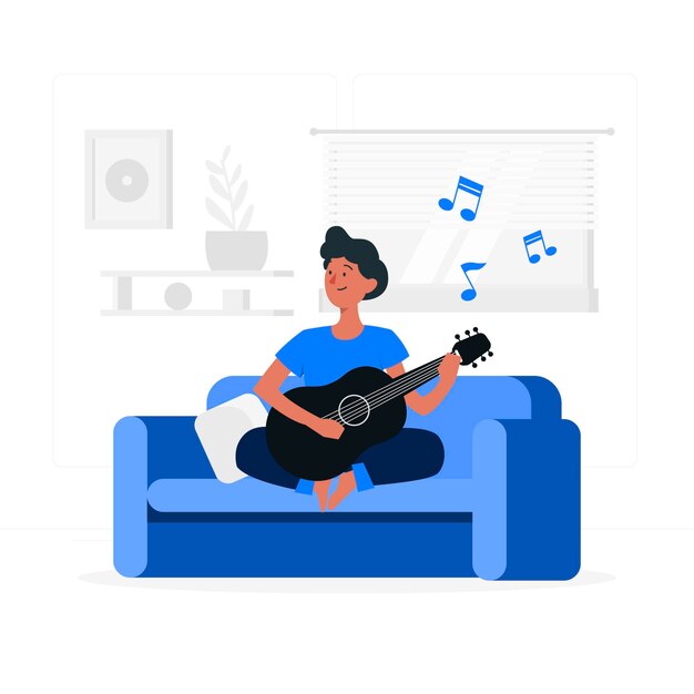 Ilustración del concepto de reproducción de música