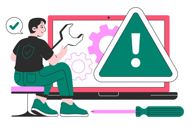 Ilustración del concepto de resolución de problemas informáticos
