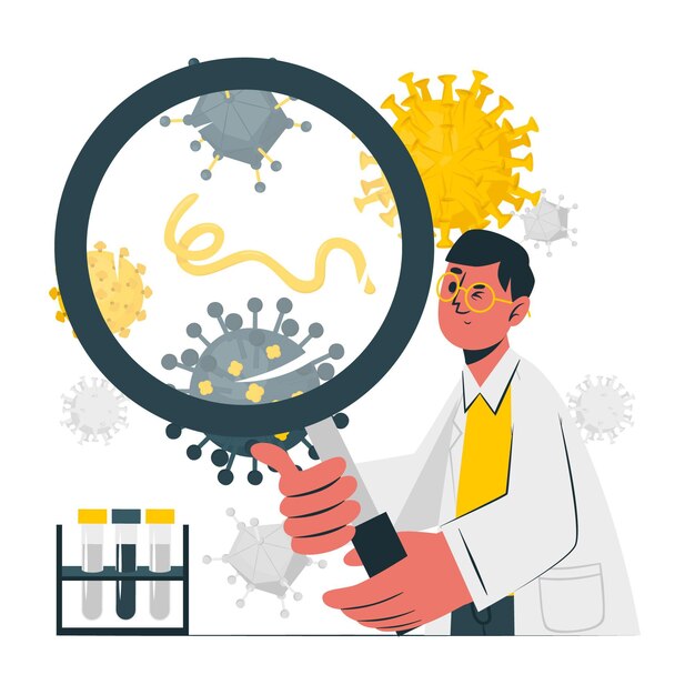 Ilustración del concepto de retrovirus