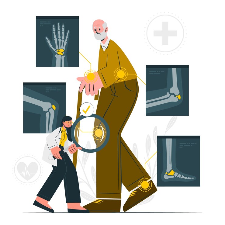 Vector gratuito ilustración del concepto de reumatología