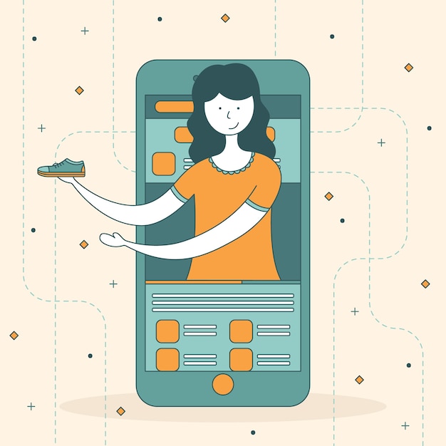 Ilustración del concepto de revisión de blogger