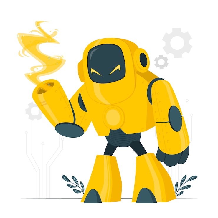 Vector gratuito ilustración de concepto de robot genial