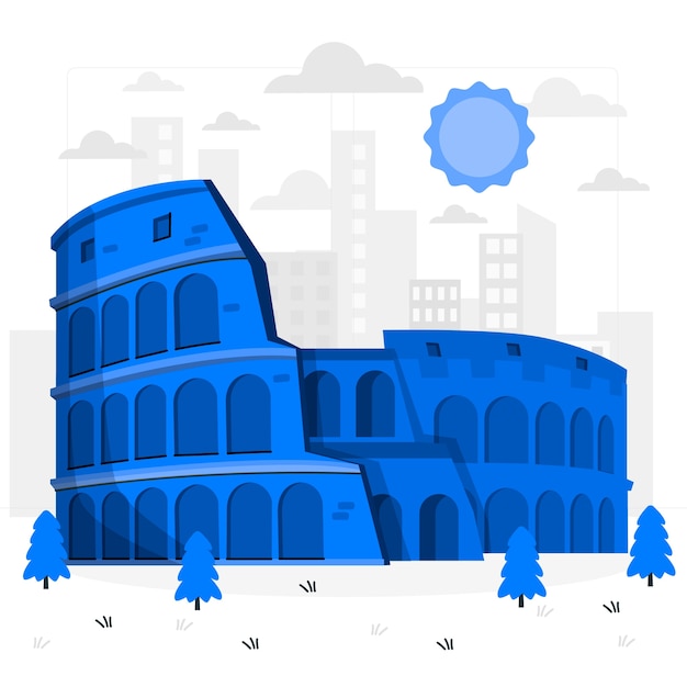 Vector gratuito ilustración del concepto de roma