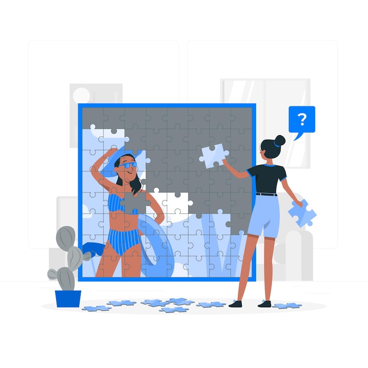 Vector gratuito ilustración del concepto de rompecabezas