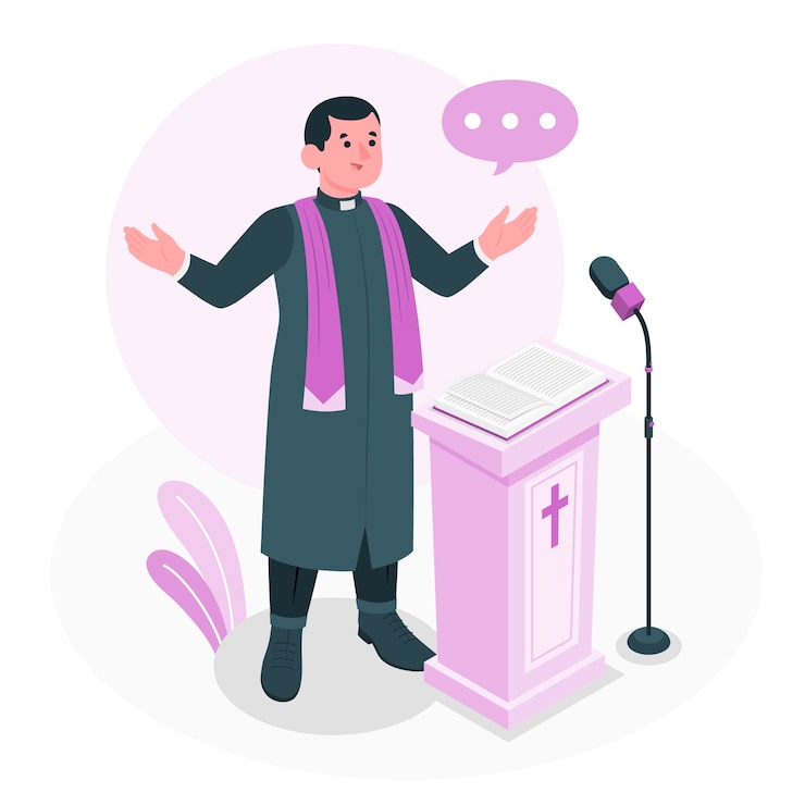 Vector gratuito ilustración del concepto de sacerdote