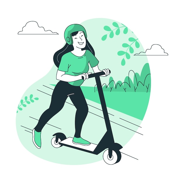 Vector gratuito ilustración del concepto de scooter