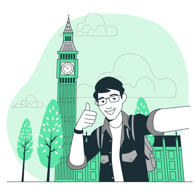 Vector gratuito ilustración de concepto de selfie de viaje