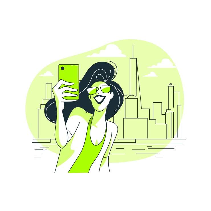 Vector gratuito ilustración del concepto de selfie