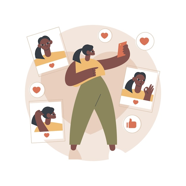 Ilustración del concepto de Selfie