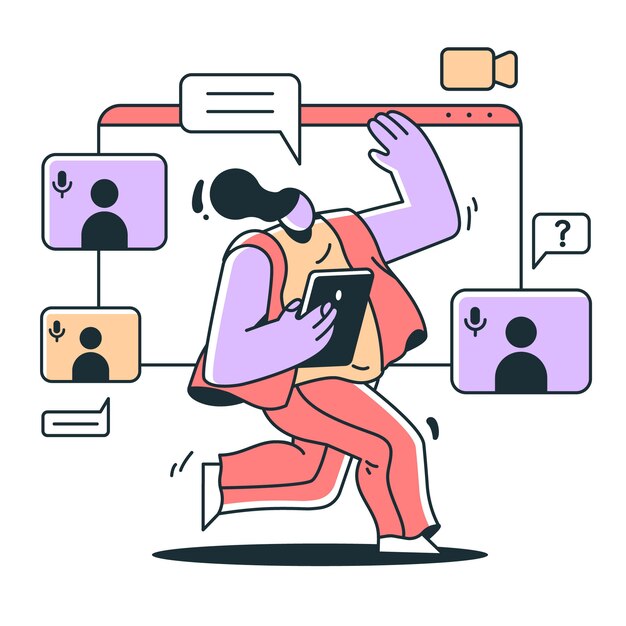 Ilustración del concepto de seminario web