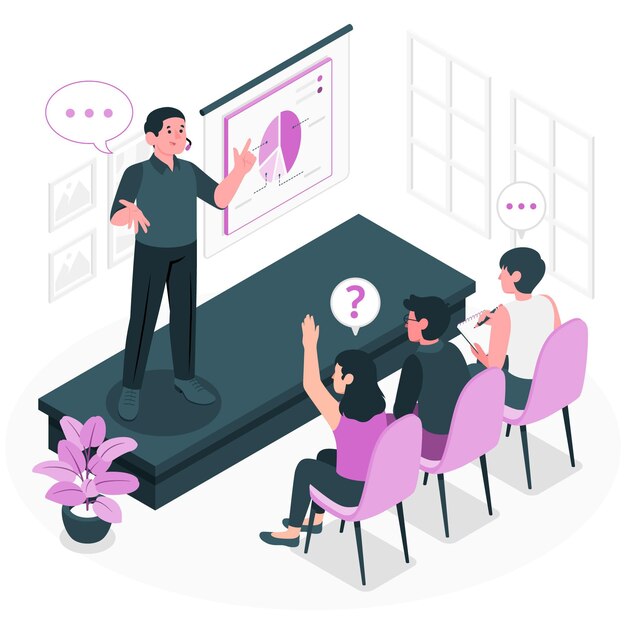 Ilustración del concepto de seminario