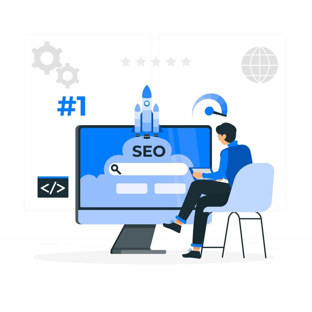 Ilustración del concepto de SEO