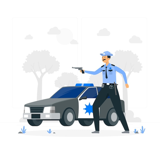 Vector gratuito ilustración del concepto de sheriff