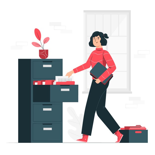 Ilustración de concepto sistema de organización