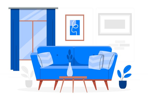 Ilustración del concepto de sofá