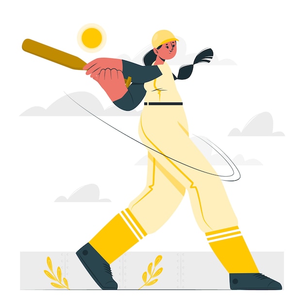 Vector gratuito ilustración del concepto de softbol