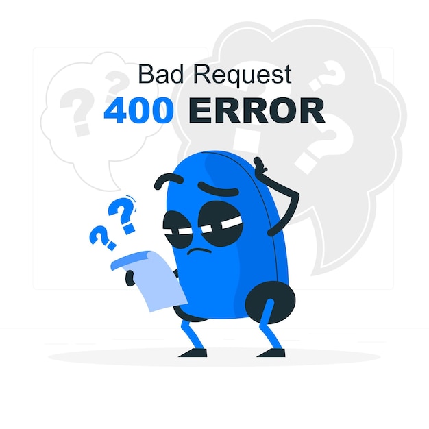 Ilustración del concepto de solicitud de error 400