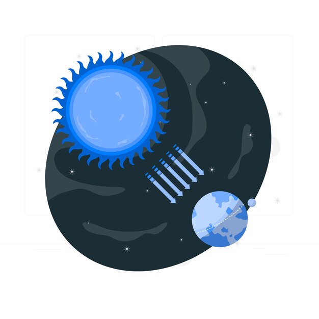 Ilustración del concepto de solsticio de invierno