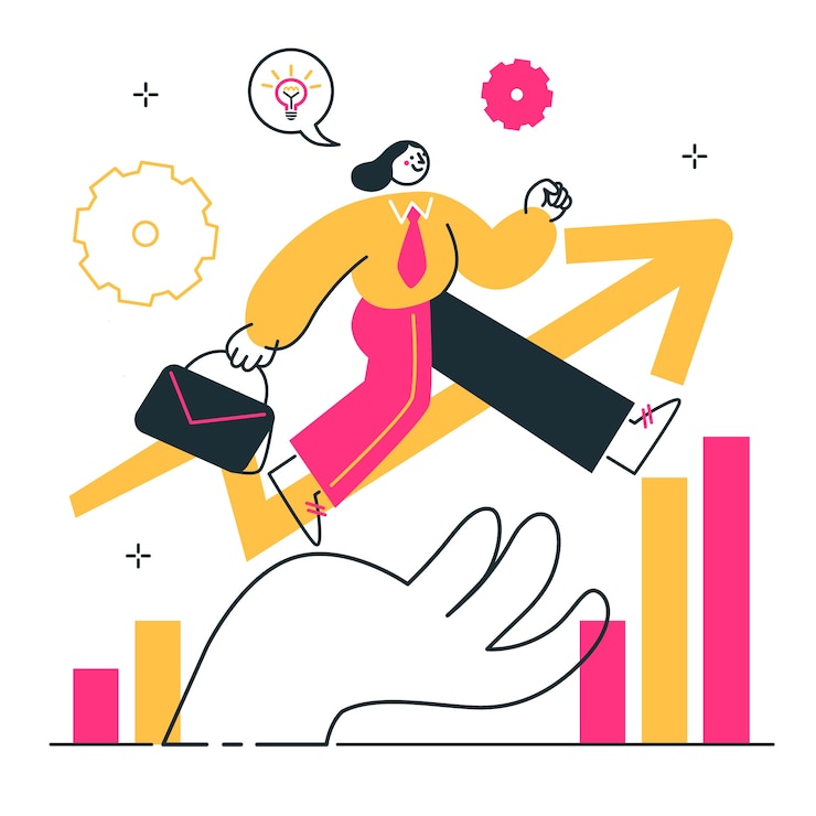 Vector gratuito ilustración del concepto de soporte empresarial