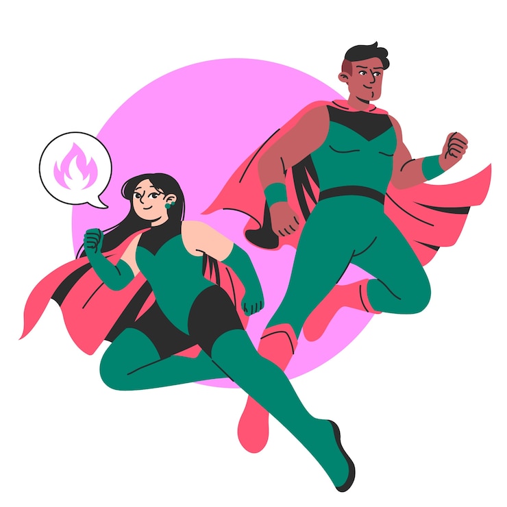 Vector gratuito ilustración del concepto de superhéroe