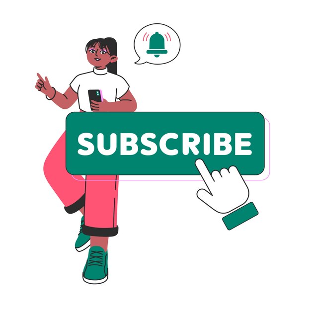 Ilustración del concepto de suscriptor