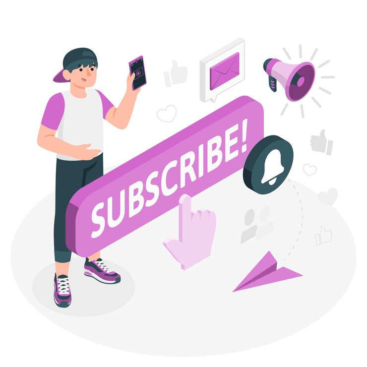 Vector gratuito ilustración del concepto de suscriptor