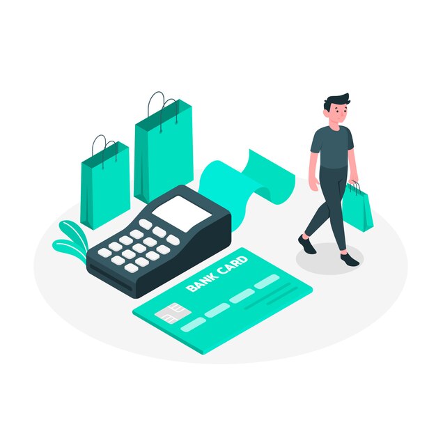 Ilustración de concepto de tarjeta de crédito