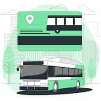 Vector gratuito ilustración del concepto de tarjeta de transporte público