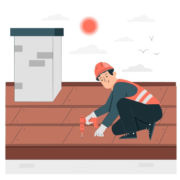 Ilustración del concepto de techador