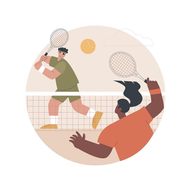 Ilustración del concepto de tenis