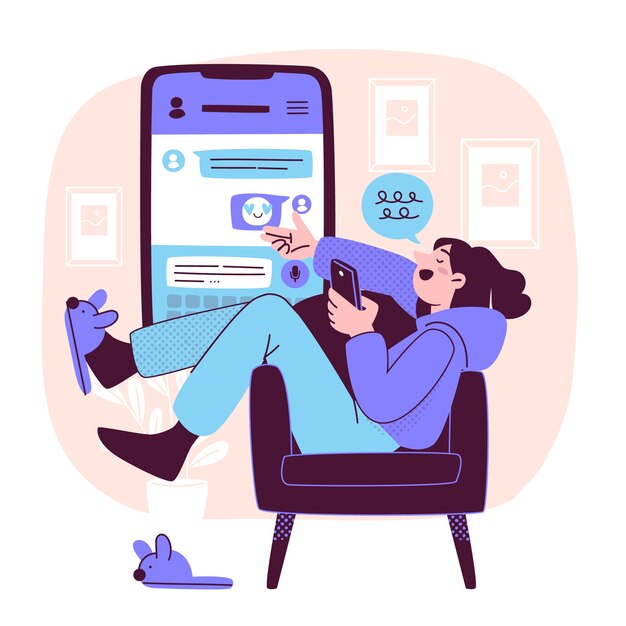 Ilustración del concepto de texto de habla