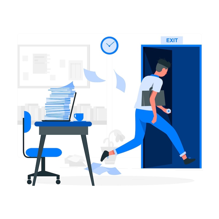 Vector gratuito ilustración del concepto de tiempo de abandono