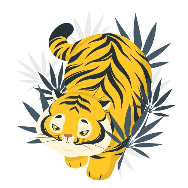Ilustración del concepto de tigre gordo