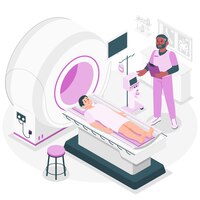 Vector gratuito ilustración del concepto de tomografía computarizada