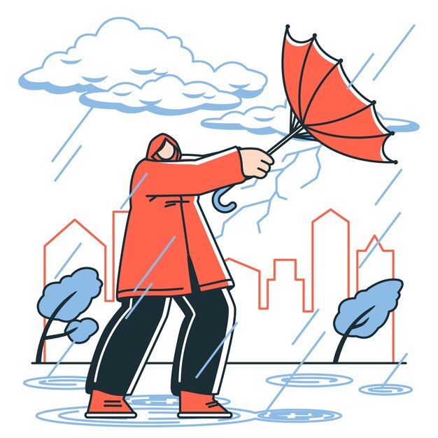 Ilustración del concepto de tormenta