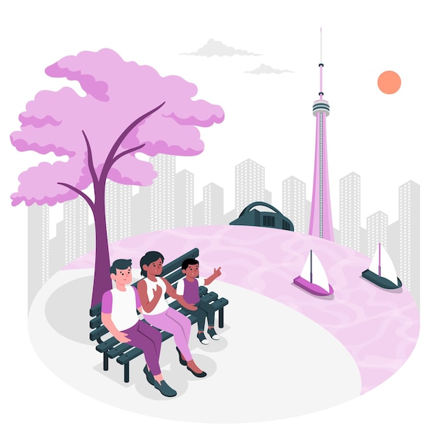 Vector gratuito ilustración del concepto de toronto