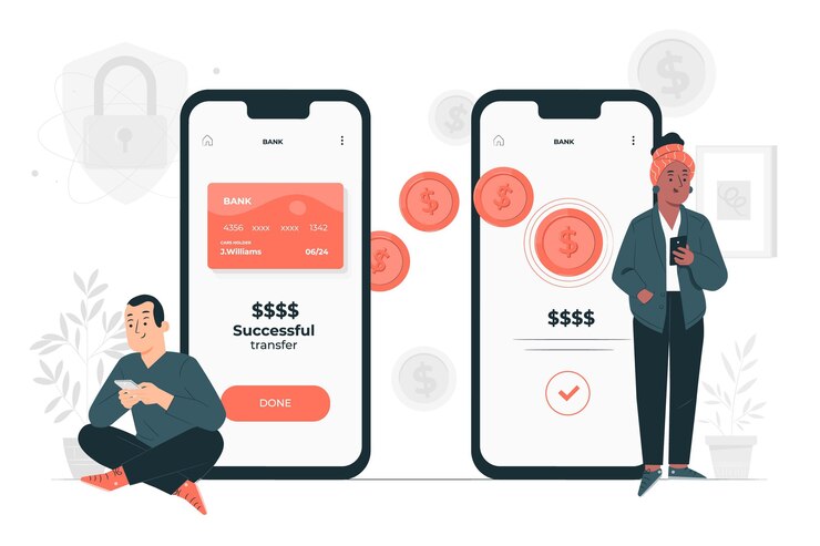 Vector gratuito ilustración de concepto de transacciones en línea