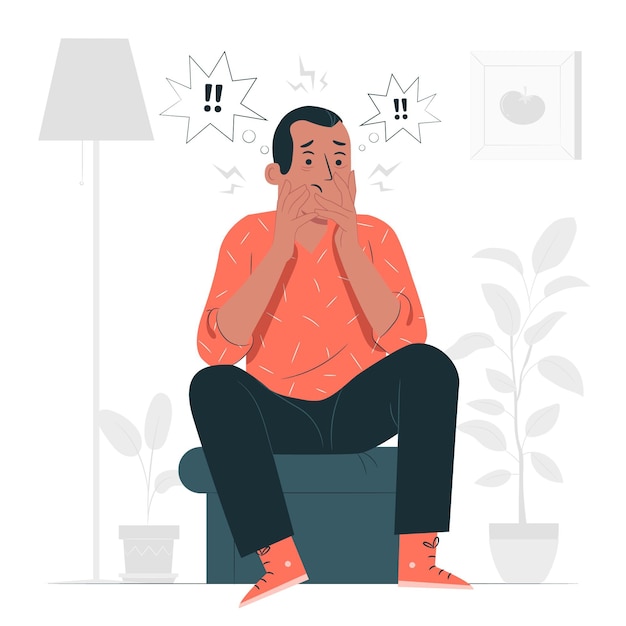 Vector gratuito ilustración del concepto de trastorno de estrés postraumático