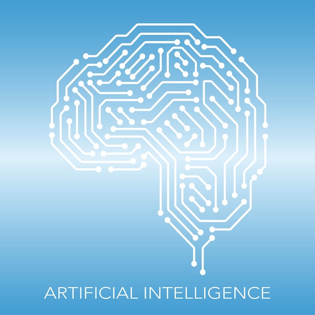 Ilustración del concepto de vector de inteligencia artificial