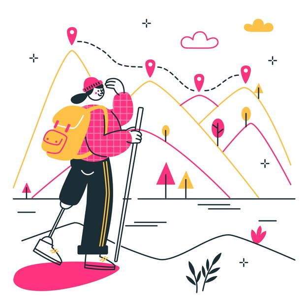 Ilustración del concepto de viaje