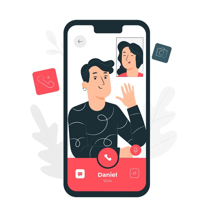 Vector gratuito ilustración del concepto de videollamada