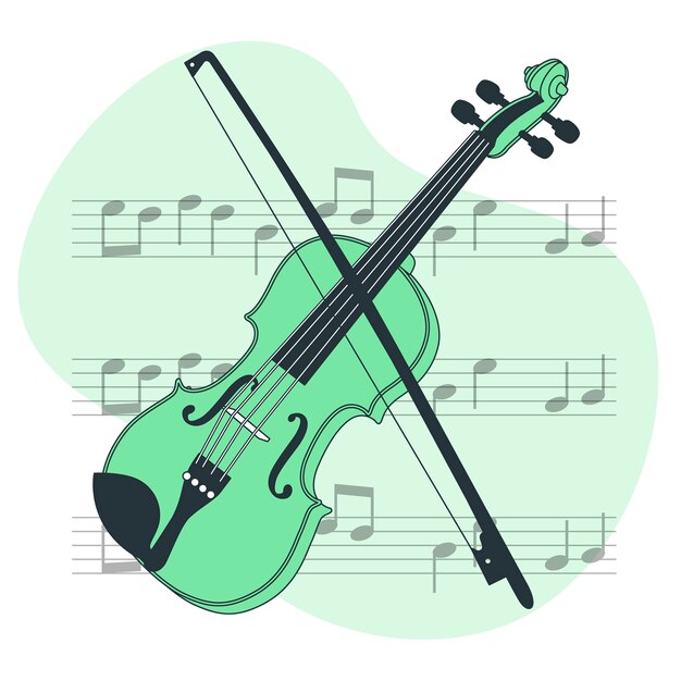 Ilustración del concepto de violín