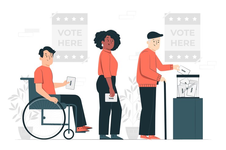 Vector gratuito ilustración del concepto de votación