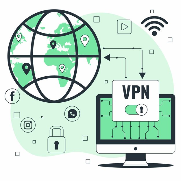 Ilustración del concepto VPN